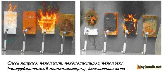 Утепление балкона и лоджии - сравнительный тест на горючесть утеплителей