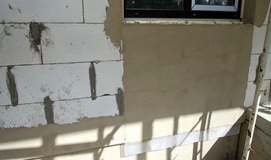 Технология нанесение штукатурки на пенобетон 